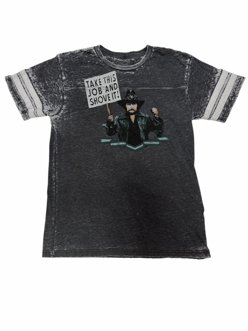 Midnight Rider Johnny Paycheck Graphic Tee Gray Band Shirt Medium